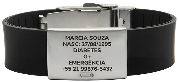 Pulseira MoveOn ID em aço inox
